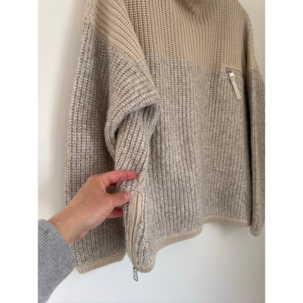 Varley Cream and Gray Sweater Cardigan - Picture 6 of 8